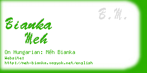 bianka meh business card